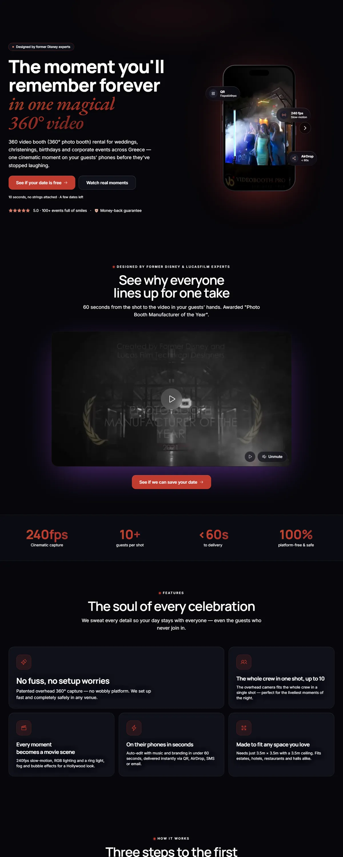 The live home page of videobooth.pro